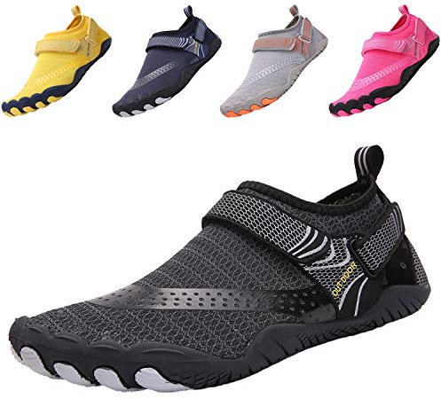 funmoon Femmes Bottes de Pluie Courtes Anti-Slip Bottines imperméables à la Cheville Bottes Courtes (noirN, 45)