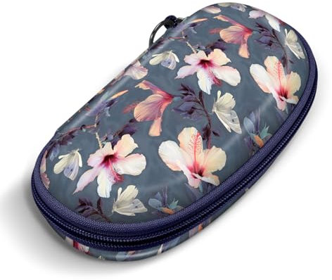 FINTIE Brillenetui Hardcase Groß - Sonnenbrillen Etui mit Karabiner Reißverschluss - Große Brillen Etui für Damen Herren Schwimmbrille Sportbrille