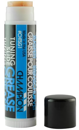 Champion Tuning Slide Grease For Trumpet, Trombone, French Horn, Tuba, Euphonium & All Brass Musical Instruments. Easy Twist Tube Application. Natural, Non Toxic & Odourless Tuning Slide Grease.