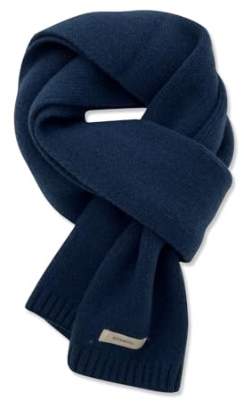 LumiSyne Hiver Écharpe En Laine Tricotée Pour Femmes Hommes Couleur Unie Classique Tricot Côtelé Longue Echarpe Pashmina Doux Chaud Écharpe à Col Cache-Cou 150×20cm