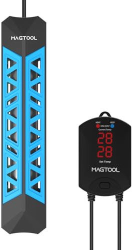 MagTool 300 to 1500W Calentador Acuario, Calentador Sumergible para Acuarios con Protección contra Sobrecalentamiento Y Apagado Automático De Peces con Controlador Digital para Agua Dulce Y Salada