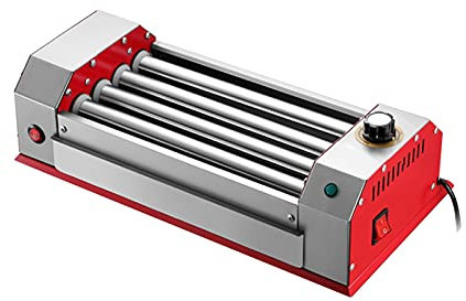 FUYAO Machine à Rouleaux à Hot-Dog, Grill de Petit-déjeuner en Acier Inoxydable avec Rouleaux de Chaleur 600W, Appareil de Cuisine idéal pour de délicieuses saucisses de Hot-Dog