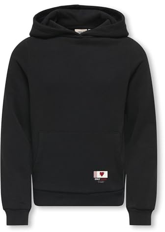 Only & Kids Damen Kognoomi-Vinta Label Ls Hood Cs SWT Noos, Black, 158-164