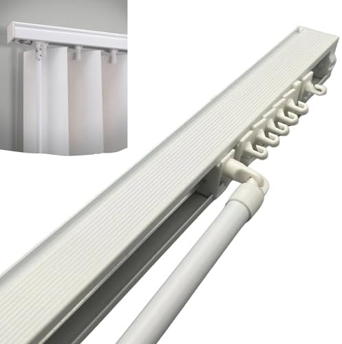 Vertical Blind Headrail Track, 89mm Width, Made to Measure, White, UK Made (400mm to 1200mm)