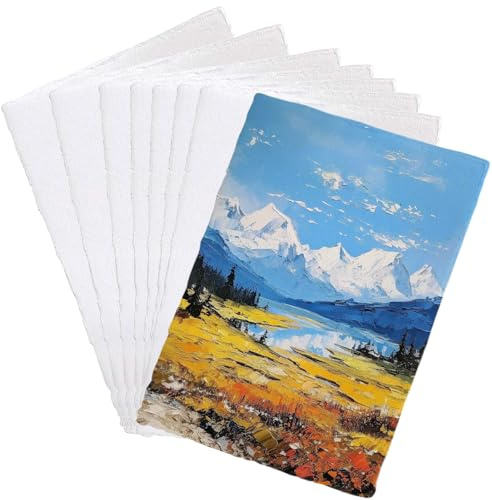 Hojas Papel Hecho a Mano A4, 25 hojas de papel texturizado hecho a mano, estilo vintage, papel de acuarela grueso, para pinturas, bocetos, manualidades, invitaciones