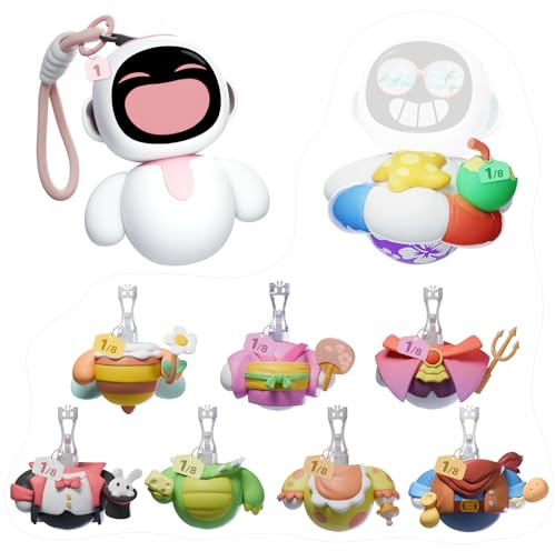 Eiliko Coral Pink + Cuerpos temáticos Intercambiables aleatorios 1/8 - tu pequeño Robot con Encanto y IA Que complementa Cualquier Atuendo Diario, Divertidos Juguetes electrónicos Colgantes.