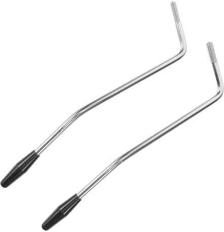 HONITANO 2 stycken elektrisk gitarr tremolo spak svart huvud enkel arm metall tillbehör kompatibel för Whammy Bar Tremolo-system