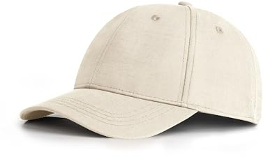 Zylioo M/L/XL/XXL, berretto di lino da uomo per testa grande, con protezione solare UPF50+, berretto da baseball estivo, colore beige, XG-XXG