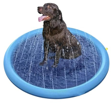 Tapis Eau Chiens - Sécurisé antidérapant Jeu Jardin | Accessoire terrasse ludique étanche | pour Bambins, Animaux, Sorties Plage, Anniversaires, Tailles 170-200cm