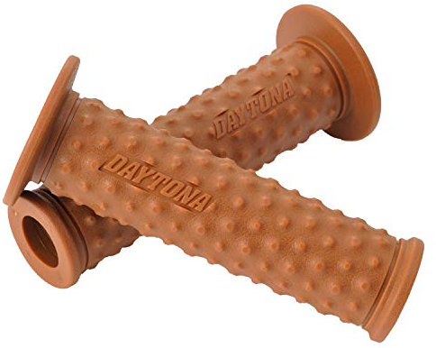 DAYTONA Motorrad Griffgummi Set GGD-KANI, 7/8“ (22,2mm), 125mm, offenes Ende, karamell