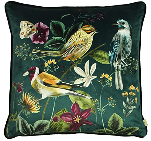 Evans Lichfield Mitternachtsgarten Kissenbezug, Polyester, Vögel, 43 x 43cm