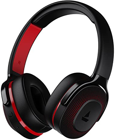 boAt Rockerz 425 Bluetooth Wireless Over Ear Headphones with Mic Signature Sound, Beast Mode for Gaming, Enx Tech, ASAP Charge, 25H Playtime, Bluetooth V5.2 (Active Black)