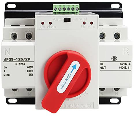 Interruttore di Trasferimento Automatico a Doppia Alimentazione, 2P 220V 125A Interruttore di Trasferimento Automatico a Commutazione Rapida Ininterrotto Interruttores di Trasferimentos