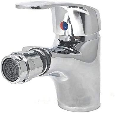 OPENSPACESHOP Rubinetto Monoleva Con Flessibili In Ottone Con Testa Mobile Per Bidet Lavabo