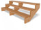 Gartenwelt Riegelsberger Terrassentreppe Breite 190 cm Treppe mit 3 Stufen Geschosshöhe 55 cm Massivholz Lärche Komplett-Set Wangen, Bohlen & Schrauben
