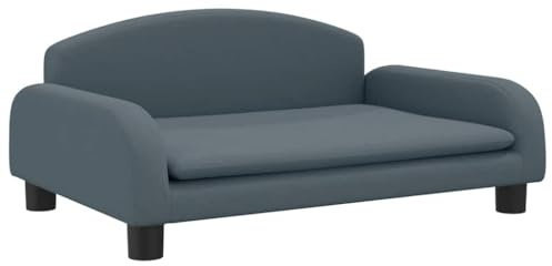vidaXL Barnsoffa mörkgrå 70x45x30 cm tyg