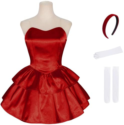 Foanja Kirigoe Mima Costume Donna Cosplay Perfect Blue Star Kirigoe Mima Abito da Sera con Fascia Guanti Calzini per Fancy Dress up Halloween Carnevale Compleanno Festa Mascherata Costume