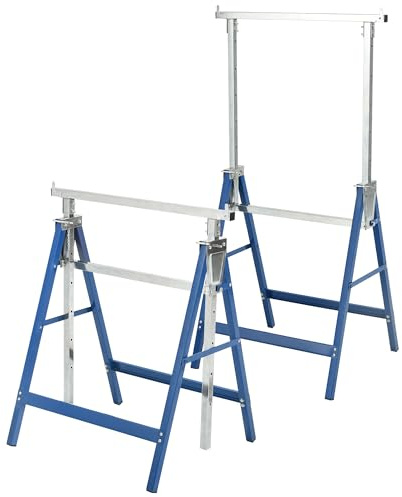 YITAHOME Saw Horses 2 Pack, Folding Saw Horse 2x4 Brackets, 6 Speed Adjustable Legs, Heavy Duty Sawhorse for Woodworking, Carpenters, Contractors