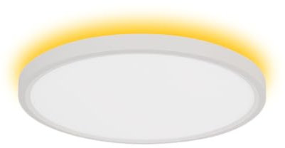 LuminexDesigns LED Ceiling Light Dimmable with Remote – 24W Ceiling Lamp Flat with 2000K Backlight, Warm Night Light & Timer, Modern Round 12 Ultra-Thin Light Fittings for Living Room Bedroom Kitchen