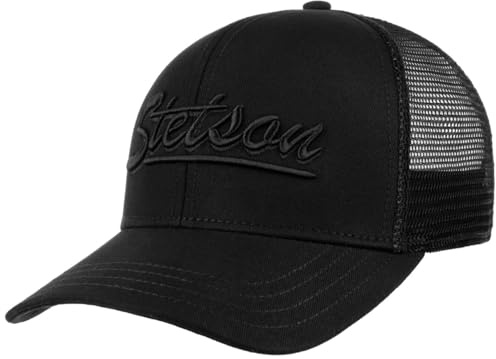 STETSON Monochrome Trucker Cap Snapback Mesh 100% Cotton Men Summer Winter
