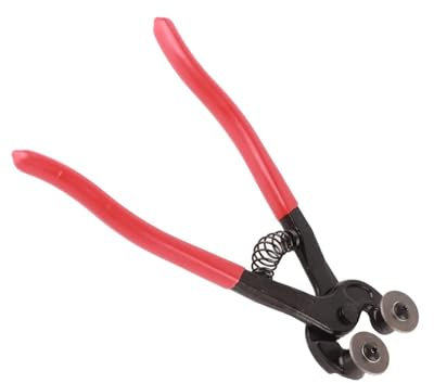 Heavy Duty 200mm Glass Mosaic Nippers with Ceramic Tile Cutting Wheel Wheeled Cutter Pliers Tool for DIY Backsplash Kitchen Bathroom Tiling Projects Ergonomic Handle Construction
