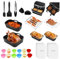 Yuning Accesorios Freidora de Aire Molde Silicona Freidora de Aire 123PC Accesorios Freidora Sin Aceite Dual Zone for Cecotec Cecofry DuoSize 9L 5,5/3,5L,Moulinex EZ9018 5,2/3,1L, Air Fryer Accesorios