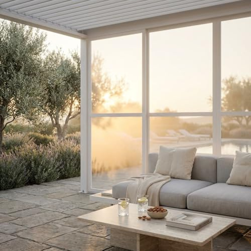 ALABASTER - laterale in policarbonato per pergola bioblimatica 4 m