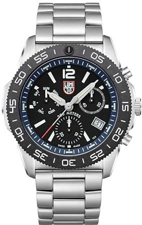 Luminox - Pacific Diver Chrono X3.CA43.M - Mens Dive Watch - Watches for Men - 44mm - Swiss Quartz - 200M Water Resistant - Sapphire Crystal - Stainless Steel Case - Always Visible - Swiss Made