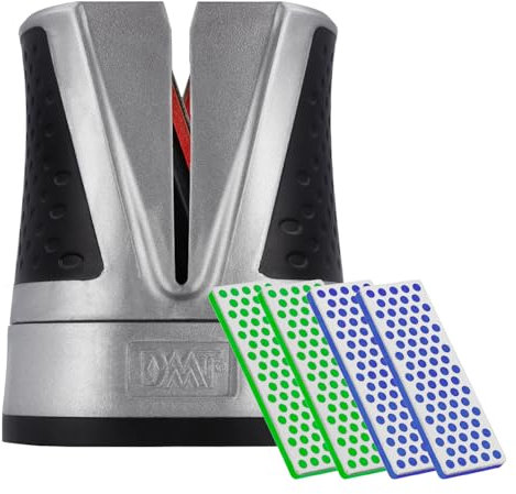 DMT SimpleSharp Classic Bundle Grob, Fein & Extrafein | Diamant Messerschärfer für rasiermesserscharfe Klingen mit perfektem Schleifwinkel | Schärft beidseitig mit extraharten Diamant-Steinen