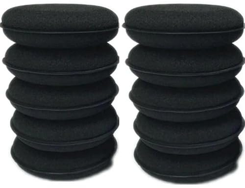 Lot de Pads d'application [10 Pieces] - Extra Doux - Drexler Ceramic Coating, Utilisation Universelle, idéal pour Le Polissage et la Cire de Voiture, Entretien du Cuir, Eponge d'intérieur, Detailing,