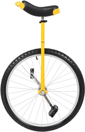 BJTDLLX Monocycle 24 pouces pour adultes, hauteur réglable 91,44 à 101,6 cm, pour entraînement d'équilibre de fitness et en plein air, avec cadre monocycle, vélo sûr, capacité de charge de 70 kg