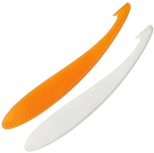 Wcawnlt 2 Piezas Pelador de Naranja Manual 15 cm, eplucheur orange de Plástico, éplucheur d'orange para Cítricos, Pelador Ligero para Cocina y Hogar en Blanco y Naranja