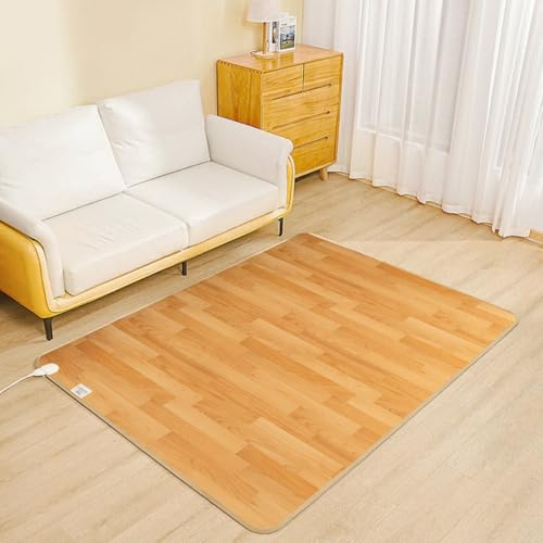 Alfombra calefactable grande, almohadilla térmica para suelo, calentamiento rápido en 3 segundos