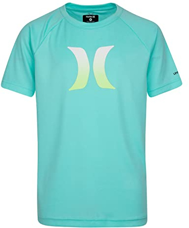 Hurley boys Rash Guard Shirt, Green/Icon, Small US