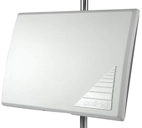 Axing TAA 3-20 Aktive DVB-T/T2 Flachantenne Fernsehen Radio f. Innen und Außen Weiß