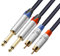 Tisino RCA vers Jack 6,35mm Câble, 2 x RCA mâle vers 2 x jack mono Audio Connecteur Adaptateur, 1m
