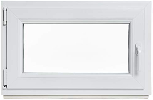 Kellerfenster - Kunststoff - Fenster - innen weiß/außen weiß - BxH: 50 x 40 cm - 500 x 400 mm - DIN Links - 2 fach Verglasung - 60 mm Profil