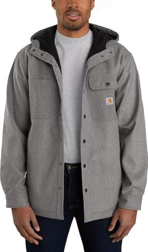 Carhartt Rain Defender Jac T-Shirt à Capuche décontracté Heavyweight, Black Heather, M Homme