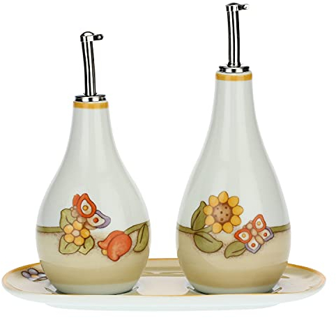 THUN - Ensemble d'huile et de vinaigre Country avec plateau