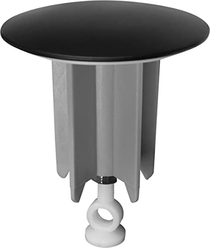 Cornat Universal-Ablaufstopfen für Waschtische - Ø 63,5 mm - Für Zugstangenbetätigung - Matt-Schwarze Optik/Excenterstopfen/Waschbeckenverschluss / TEC317416, Schwarz
