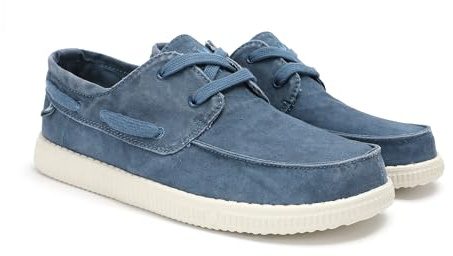 WALK IN PITAS | WP150 Boat Washed | Mocasines de Hombre | Náuticos Casual |Zapatillas de Tela | Zapatos sin Cordones | Deportivas Casuales | Calzado de Walkinpitas