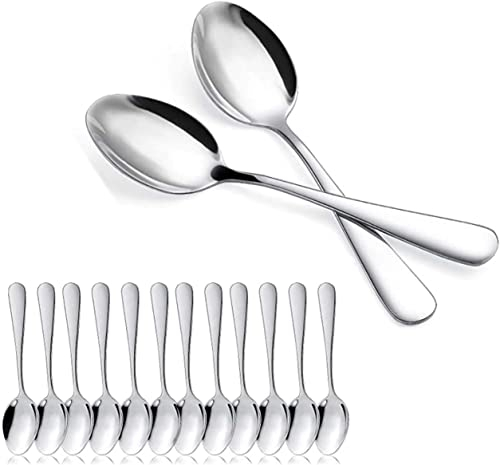 BESCH 12 Cucharitas de Café Acero Inoxidable 12,5 x 2.6 cm