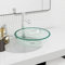 WIFESE Lavandino in Vetro Temperato 35x12 cm Trasparente Lavabo Da Appoggio Lavandino Bagno Arredo Bagno Lavabo Bagno Lavandino Del Bagno In Vetro Lavabo In Vetro Lavello Da Appoggio In Vetro