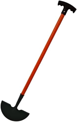 KKTECH Heavy Duty Half Moon Lawn Edger Tool – Carbon Steel Garden Edging Knife for Borders, Landscaping, Trimming, and Clean Lawn Edges - Black