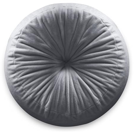 Aiire Pouf Gigante Morbido 120X50 cm - Puff Poltrona a Sacco o Bean Bag con Imbottitura per Decorazione della Camera da Letto - Puffo per Sedersi XXL, Pouffe da salotto - Puf Grigio XXXL