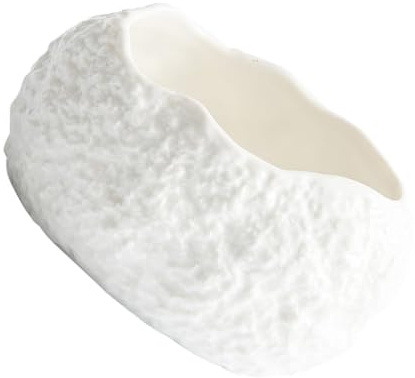 ABOOFAN Cuenco de Cerámica Blanco para Snacks y Aperitivos, Diseño Irregular y Capacidad de 260ml, Resistente a Arañazos y Elegante para Reuniones Familiares