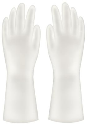 ETAINGYEUN Gants de Lavage ménagers en PVC épais, multifonctionnels, pour la Vaisselle, la Cuisine, Le Linge, Les travaux ménagers, Excellente durabilité, respirabilité (L)