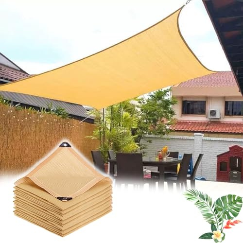 Red De Sombra Exterior,Malla De Sombreo Beige,Tela De Sombreo Para Plantas,Lona De Malla Sombreadora Con Ojales,Toldo Transpirable/Antiuv,Vela De Sombreo Rectangular 95%,Beige-2.5x4m(8.2*13.1ft)