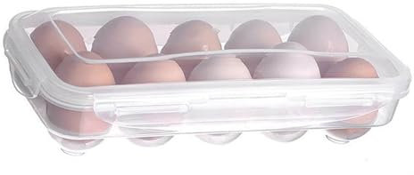 UWEOTYYY Eierhalter Kühlschrank Eierlagerbox 10 Eier Plastikbehälter, tragbare Aufbewahrungsbox mit Deckel für Kühlschrank -Wandercamping -Picknick