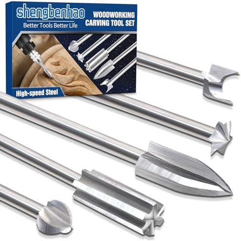 Outils électriques de sculpture sur bois pour outils rotatifs, 5 têtes de sculpture différentes, outils de gravure, tige de 3 mm pour la sculpture sur bois DIY, le perçage et la micro-sculpture